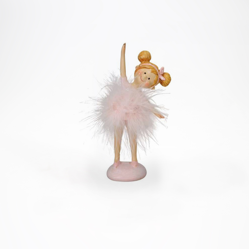 Boneca com Penas cor de Rosa 14cm (B)